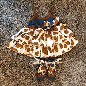 Mud Pie Denim Dress and Shoes